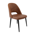 Crescent Chair - Charcoal Fabric with Sled Base