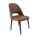 Crescent Chair - Charcoal Fabric with Sled Base