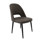 Crescent Chair - Charcoal Fabric with Sled Base