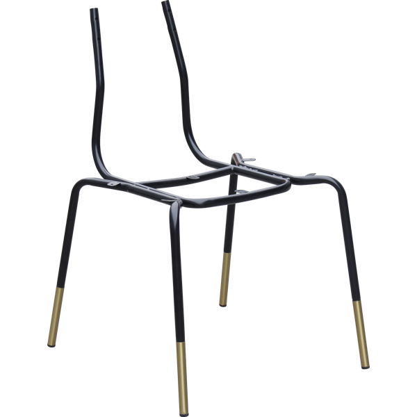Tiramisu Chair Frame - Black/Brass Tip