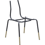 Tiramisu Chair Frame - Black/Brass Tip