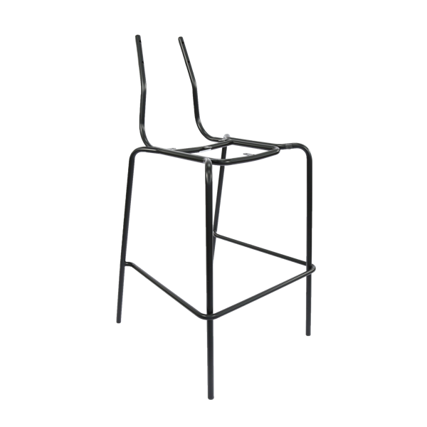 Tiramisu Barstool Frame - Black/Brass Tip