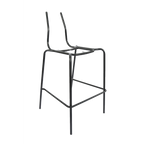 Tiramisu Barstool Frame - Black/Brass Tip