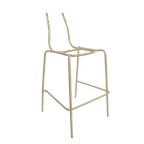 Tiramisu Barstool Frame - Black/Brass Tip