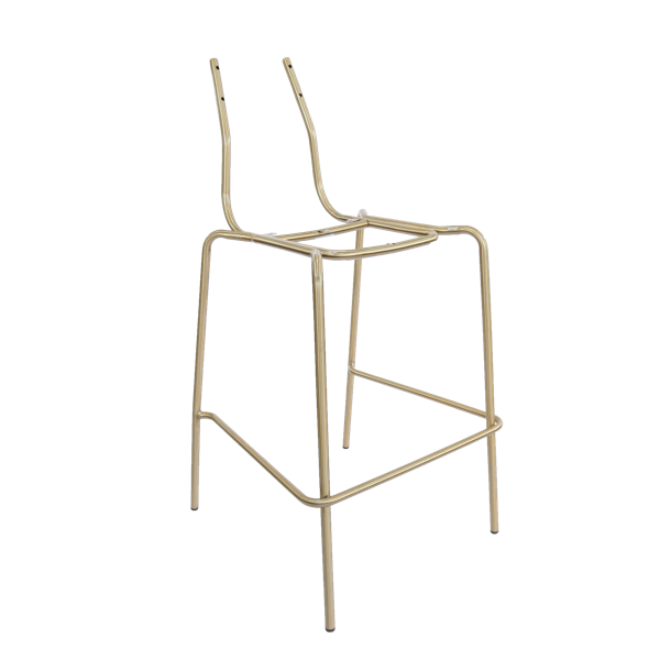 Tiramisu Barstool Frame - Black/Brass Tip