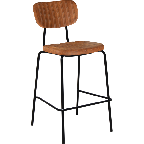 Tiramisu Barstool - Brass Frame / Oak Ply