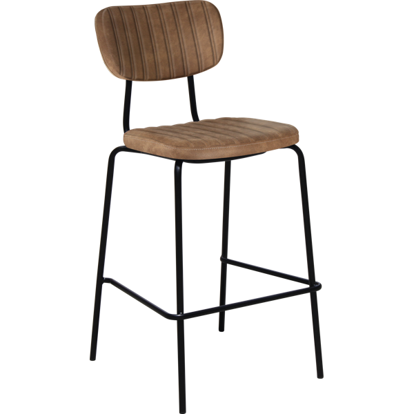 Tiramisu Barstool - Brass Frame / Oak Ply