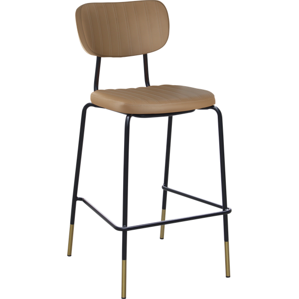 Tiramisu Barstool - Brass Frame / Oak Ply