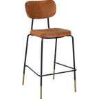Tiramisu Barstool - Brass Frame / Oak Ply