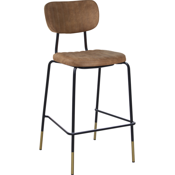 Tiramisu Barstool - Brass Frame / Oak Ply