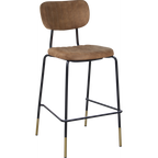 Tiramisu Barstool - Brass Frame / Oak Ply
