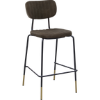 Tiramisu Barstool - Brass Frame / Oak Ply