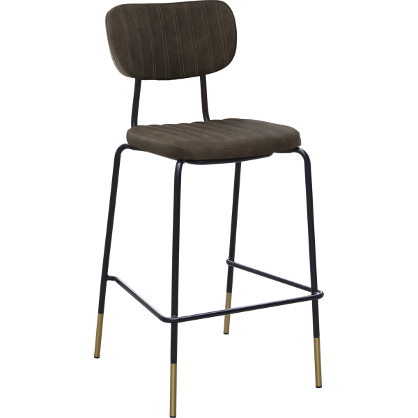 Tiramisu Barstool - Brass Frame / Oak Ply