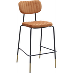 Tiramisu Barstool - Brass Frame / Oak Ply