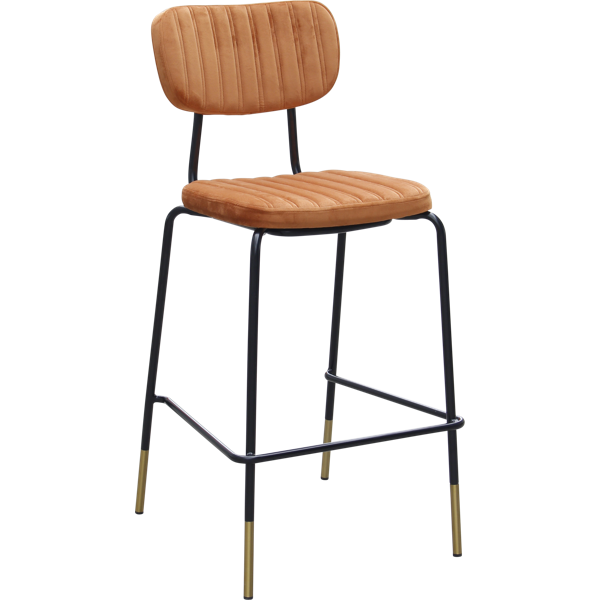 Tiramisu Barstool - Brass Frame / Oak Ply