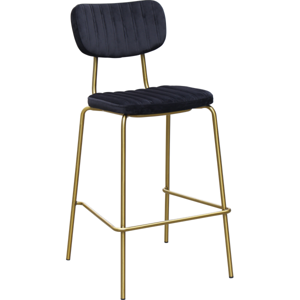 Tiramisu Barstool - Brass Frame / Oak Ply