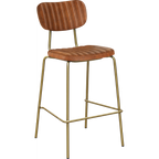 Tiramisu Barstool - Brass Frame / Oak Ply