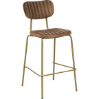 Tiramisu Barstool - Brass Frame / Oak Ply