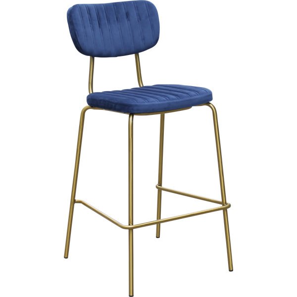 Tiramisu Barstool - Brass Frame / Oak Ply