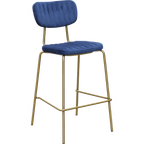 Tiramisu Barstool - Brass Frame / Oak Ply