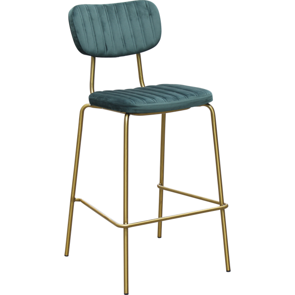 Tiramisu Barstool - Brass Frame / Oak Ply