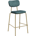 Tiramisu Barstool - Brass Frame / Oak Ply