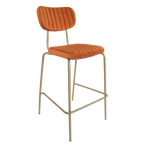 Tiramisu Barstool - Brass Frame / Oak Ply