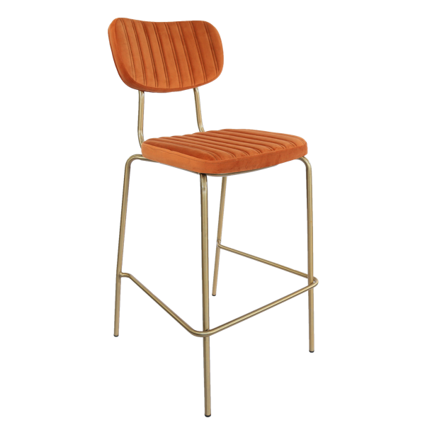 Tiramisu Barstool - Brass Frame / Oak Ply