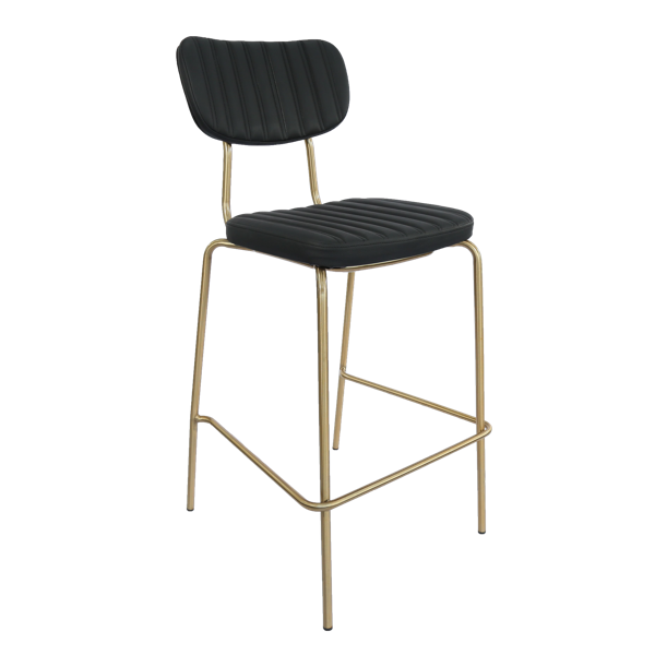 Tiramisu Barstool - Brass Frame / Oak Ply