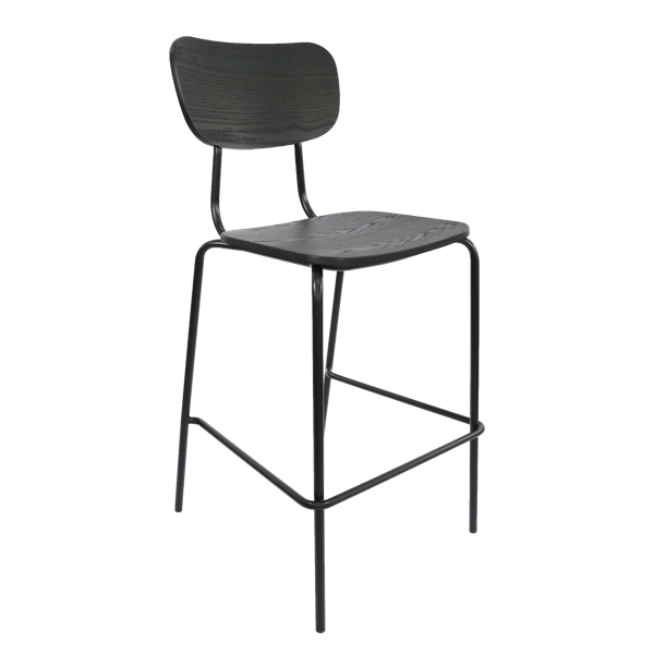 Tiramisu Barstool - Brass Frame / Oak Ply