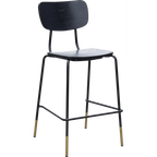 Tiramisu Barstool - Brass Frame / Oak Ply