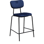 Tiramisu 650mm Barstool - Black Frame with Black Vinyl Seat & Back Rest
