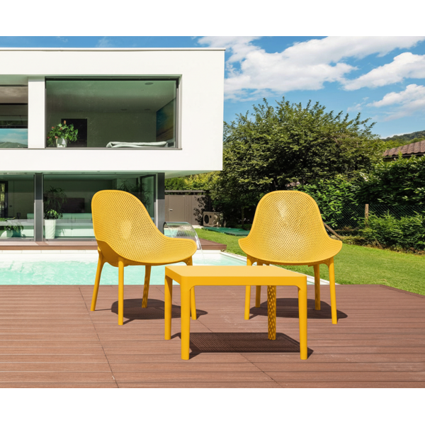 Sky Lounge/Sky Side Table 2 Seat Package - White