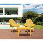 Sky Lounge/Sky Side Table 2 Seat Package - White