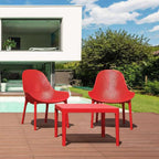 Sky Lounge/Sky Side Table 2 Seat Package - White