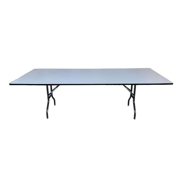 Deluxe Banquet Table 2400x900 Rectangle - White