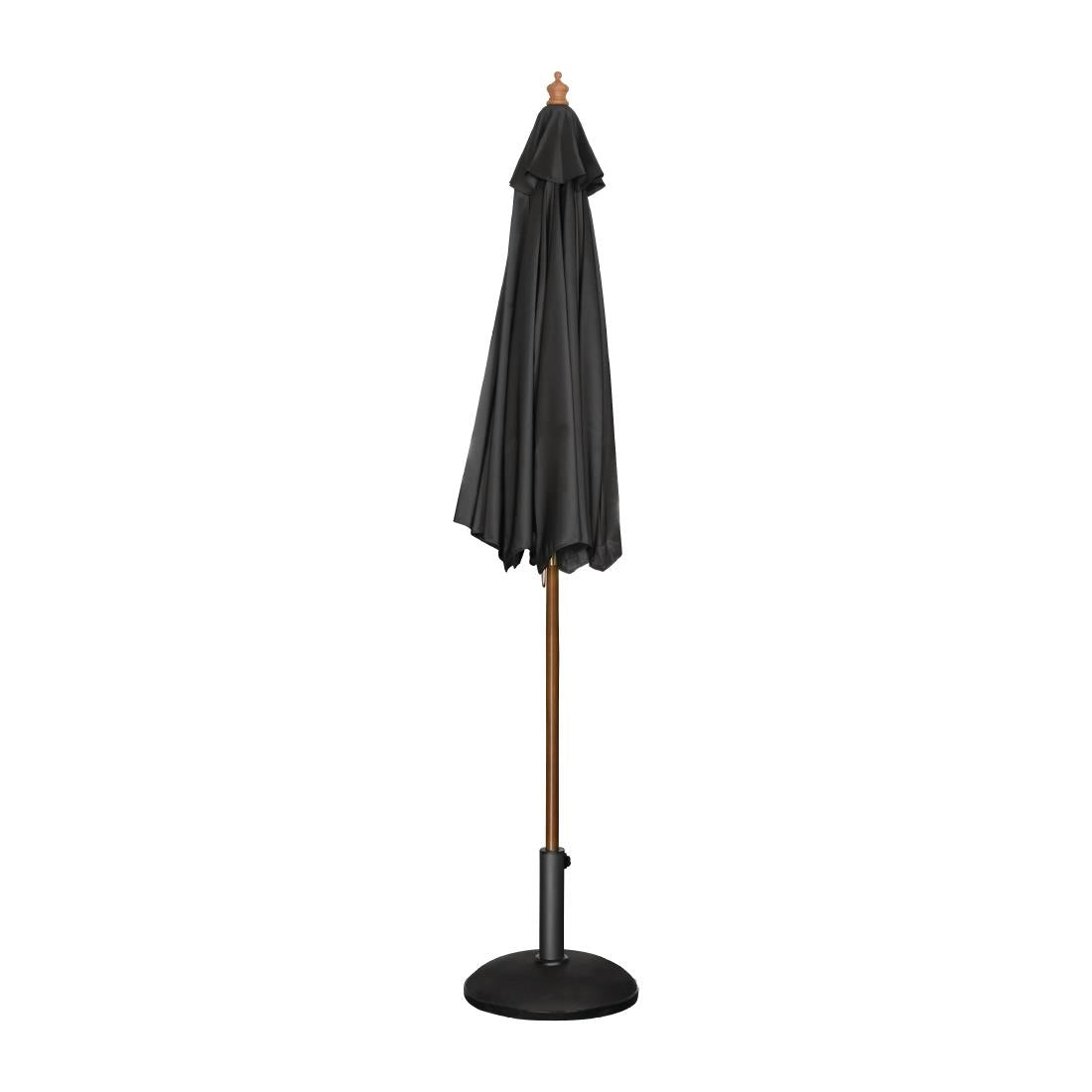 Bolero Round Pulley Umbrella Black - 2.5m