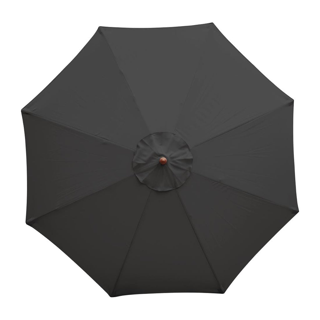 Bolero Round Pulley Umbrella Black - 2.5m