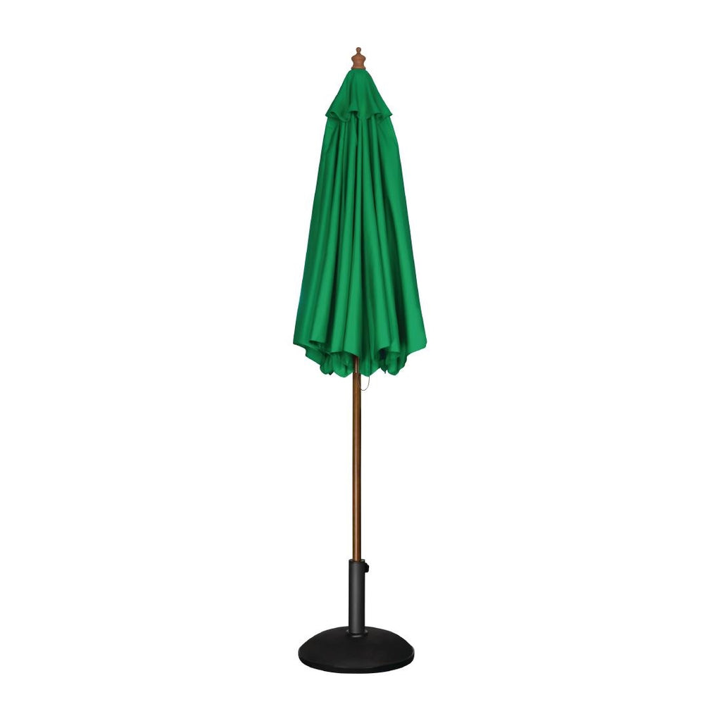 Bolero Round Pulley Umbrella Green - 3m