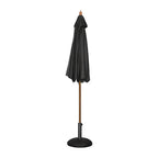 Bolero Round Pulley Umbrella Black - 3m