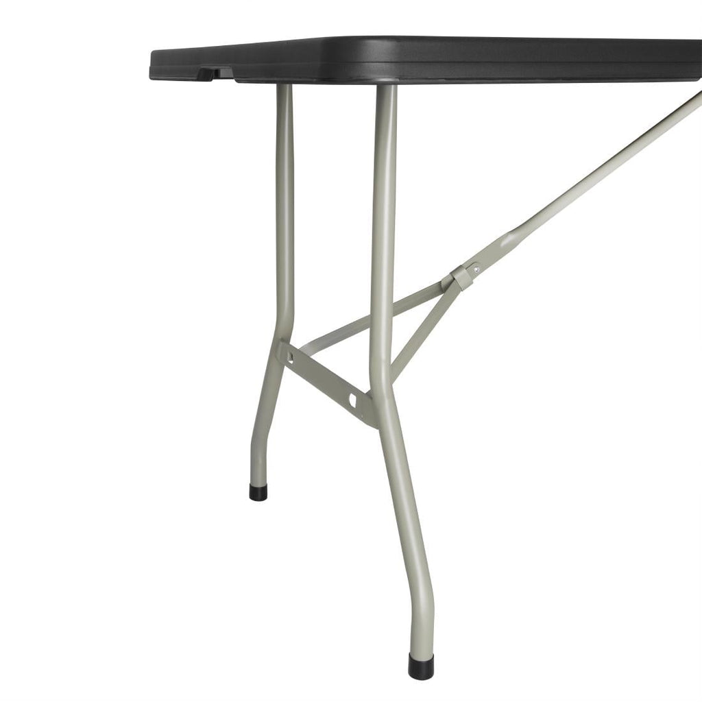 Bolero Centre Folding Table Black - 1.8m