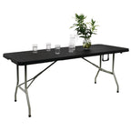 Bolero Centre Folding Table Black - 1.8m