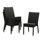 Bolero Wicker Side Chair Charcoal (Pack 4)