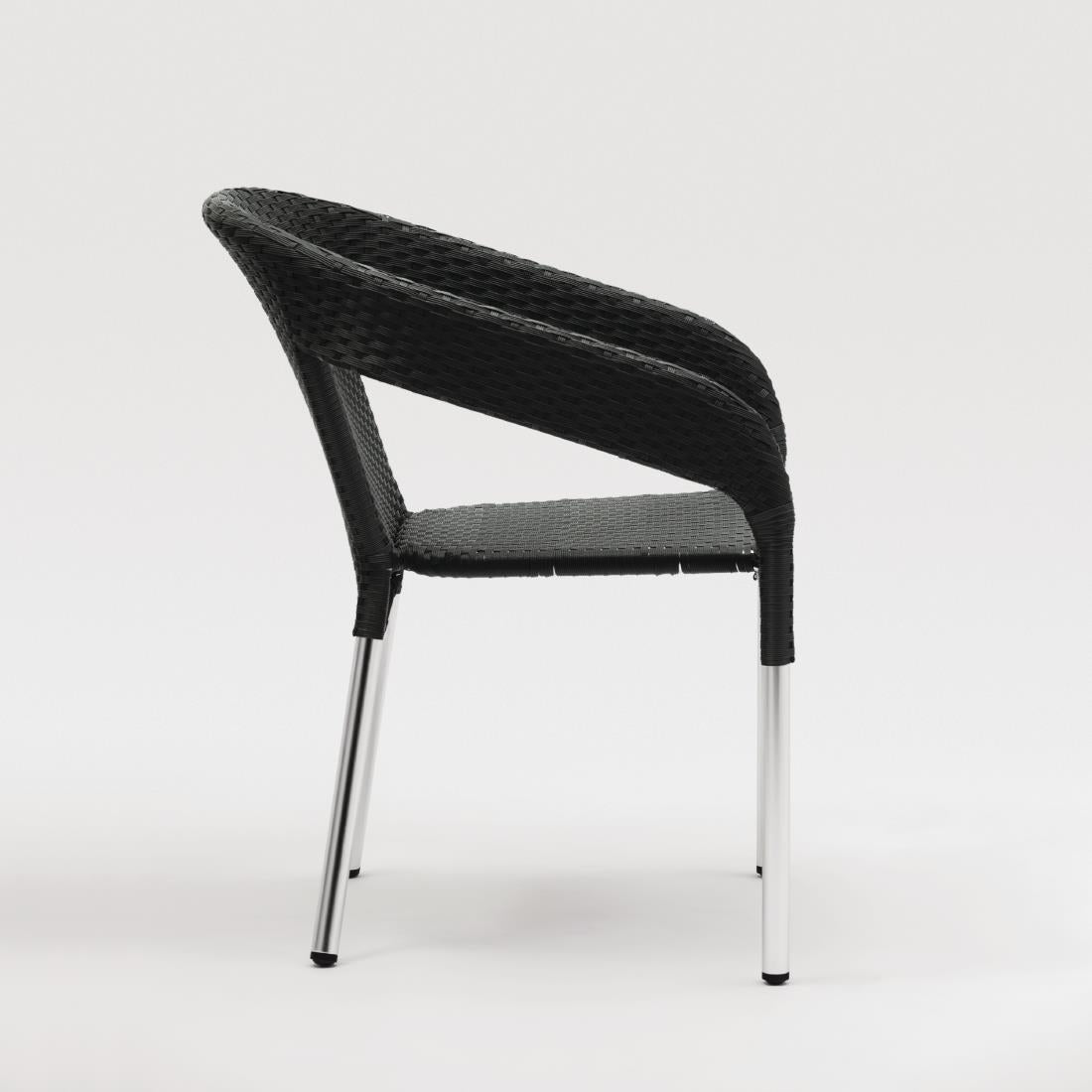 Bolero Wicker Wraparound Bistro Chair (Pack 4)