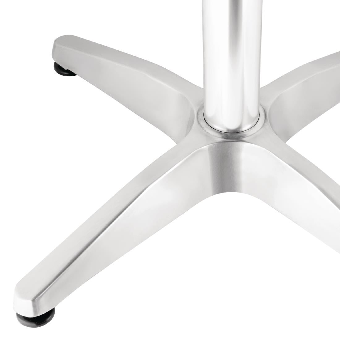 Bolero Square Pedestal Bistro Table Ash & Alu Top - 700mm
