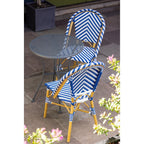 Bolero Parisian Style Wicker Side Chair Blue (Box 2)