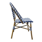 Bolero Parisian Style Wicker Side Chair Blue (Box 2)