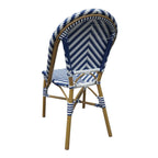 Bolero Parisian Style Wicker Side Chair Blue (Box 2)