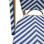Bolero Parisian Style Wicker Side Chair Blue (Box 2)