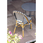 Bolero Parisian Style Wicker Side Chair Black (Box 2)